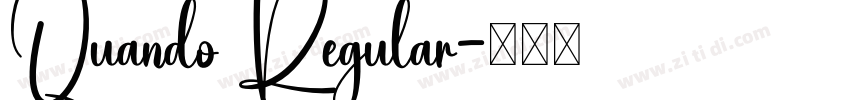 Quando Regular字体转换